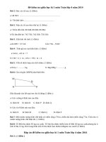 Đề thi giữa học kì 1 lớp 4 môn Toán năm 2014