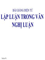 Bài giảng ngữ văn 7 bài 20 luyện tập về phương pháp lập luận trong văn nghị luận 6 