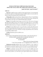 Đánh giá tình trạ̣ng nhiễm Helicobacter pylori trong một năm sau điều trị tại bệnh viện nhi trung ương