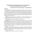 TÌNH HÌNH BẠO LỰC ĐỐI VỚI PHỤ NỮ 15-49 TUỔI CÓ GIA ĐÌNH TẠI XÃ VĨNH PHÚ TỈNH BÌNH DƯƠNG NĂM 2009