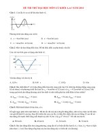 Đề thi thử đại học môn Lý khối A,A1 năm 2014 (P11)