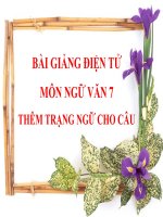 Bài giảng ngữ văn 7 bài 21 thêm trạng ngữ cho câu 4 