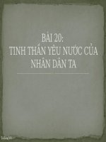 Bài giảng ngữ văn 7 bài 20 bài tinh thần yêu nước của nhân dân ta 5 