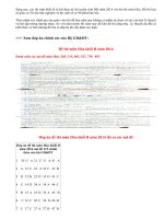 Đáp án đề thi môn Hóa khối B năm 2014