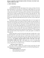 Đề tài XU HƯỚNG CHUYỂN DỊCH LUỒNG VỐN ODA VÀO VIỆT NAM TRONG THỜI GIAN TỚI