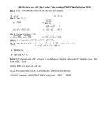 Đề kiểm tra học kì 1 lớp 9 môn Toán năm 2014 - THCS Yên Mỹ