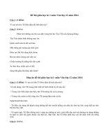 Đề thi giữa học kì 1 lớp 12 môn Văn năm 2014