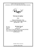 nâng cao chất lượng dạy học ở trường thcs thanh vân tam dương vĩnh phúc