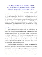 GIÁ TRỊ BẢNG ĐIỂM CHẤN THƯƠNG CẢI TIẾN (REVISED TRAUMA SCORE) TRONG TIÊN LƢỢNG SỐNG CÒN BỆNH NHÂN TAI NẠN GIAO THÔNG