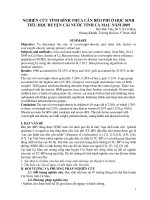 NGHIÊN CỨU TÌNH HÌNH THỪA CÂN BÉO PHÌ Ở HỌC SINH TIỂU HỌC HUYỆN CÁI NƢỚC TỈNH CÀ MAU NĂM 2009