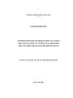 GIẢI PHÁP NHẰM đẩy MẠNH HOẠT ĐỘNG XUẤT KHẨU THỦY sản của CÔNG TY cỏ PHẦN XUẤT NHẬP KHẨU THỦY sản MIỀN TRUNG SANG THỊ TRƯỜNG HOA kỳ 