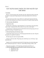 xây dựng khẩu phần ăn cho người tập thể hình