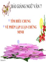 Bài giảng ngữ văn 7 bài 21 tìm hiểu chung về phép lập luận chứng minh 9 