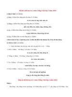 Đề thi học kì 1 lớp 1 môn Tiếng Việt năm 2014