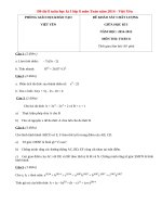 Đề thi giữa kì 1 lớp 8 môn Toán năm 2014 - Việt Yên