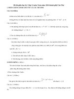 Đề thi giữa học kỳ 1 lớp 12 môn Toán năm 2014 thành phố Cần Thơ