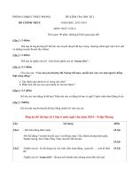 Đề thi học kì 1 lớp 6 môn ngữ văn năm 2014 - Triệu Phong