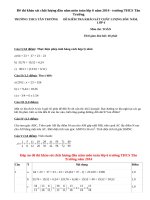 Đề khảo sát chất lượng đầu năm lớp 6 môn Toán THCS Tân Trường 2014