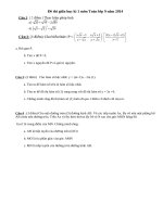 Đề thi giữa học kì 1 lớp 9 môn Toán năm 2014