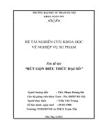 Đề tài nghiên cứu khoa học về nghiệp vụ sư phạm rút gọn biểu thức đại số