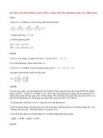 Đáp án đề thi vào lớp 10 môn Toán vòng 2 THPT chuyên ĐH Khoa học tự nhiên 2014