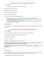 Đáp án đề thi vào lớp 10 môn Văn tỉnh Bình Định năm 2014