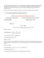 Đề thi vào lớp 10 môn Toán tỉnh Nghệ An năm 2014