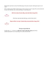 Đáp án đề thi vào lớp 10 môn tiếng Anh 2014 tỉnh Kiên Giang