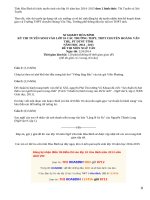 Đề thi và gợi ý giải đề văn vào lớp 10 Tỉnh Hòa Bình năm 2014