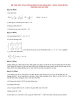 Đề thi thử vào lớp 10 môn Toán năm 2014 - THCS Tam Hưng, Thanh Oai, Hà Nội