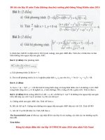 Đề thi vào lớp 10 môn Toán năm 2014 trường phổ thông Năng khiếu TPHCM