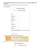 Đáp án chính thức các môn thi tốt nghiệp THPT năm 2014 của Bộ GD&ĐT