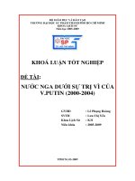 NƯỚC NGA DƯỚI SỰ TRỊ VÌ CỦA V.PUTIN
