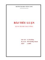 QUẢN TRỊ học đại CƯƠNG 