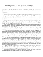 Đề cương ôn tập quản trị nhân lực