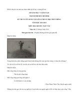 Đề thi vào lớp 10 chuyên Văn TPHCM năm 2014