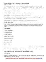 Đáp án đề thi vào lớp 10 môn Văn năm 2014 tỉnh Kiên Giang