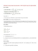 Đề thi thử vào lớp 10 môn Toán năm 2014 Quận Ba Đình