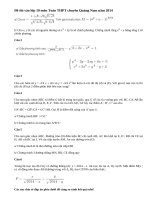 Đề thi vào lớp 10 môn Toán năm 2014 trường THPT chuyên Quảng Nam
