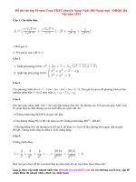 Đề thi vào lớp 10 môn Toán 2014 trường THPT chuyên ngoại ngữ