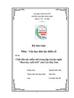 Chất dân tộc miền núi trong tập truyện ngắn “hoa bay cuối trời” của cao duy sơn 