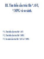 Tìm hiểu cấu trúc file  AVI,  MPG và so sánh