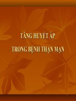 TĂNG HUYẾT ÁP TRONG BỆNH THẬN MẠN TRONG BỆNH THẬN MẠN