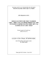 KHẢO SÁT PHÂN BỐ THỰC NGHIỆM LIỀU – HIỆU ỨNG SAI HÌNH NHIỄM SẮC THỂ Ở TẾ BÀO LYMPHO NGƯỜI CHIẾU BỨC XẠ GAMMA SUẤT LIỀU THẤP