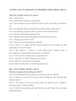 Tuyển tập câu hỏi tìm hiểu về ASEAN mới nhất 2019