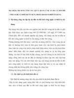 ĐẶC ĐIỂM, NỘI DUNG CÔNG TÁC LẬP VÀ QUẢN LÝ DỰ ÁN ĐẦU TƯ ĐỔI MỚI CÔNG NGHỆ VÀ THIẾT BỊ XÂY DỰNG TRONG DOANH NGHIỆP XÂY DỰNG