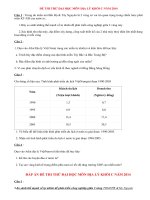 Đề thi thử đại học môn Địa lý khối C có đáp án năm 2014 (P4)