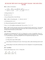 Đề thi thử vào lớp 10 môn Toán năm 2014 - THCS Sơn Công, Hà Nội