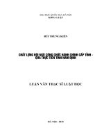 Luận văn thạc sĩ CHẤT LƯỢNG đội NGŨ CÔNG CHỨC HÀNH CHÍNH cấp TỈNH   QUA THỰC TIỄN TỈNH NAM ĐỊNH 