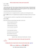 Đáp án đề thi vào lớp 10 môn Văn tỉnh Cà Mau 2014